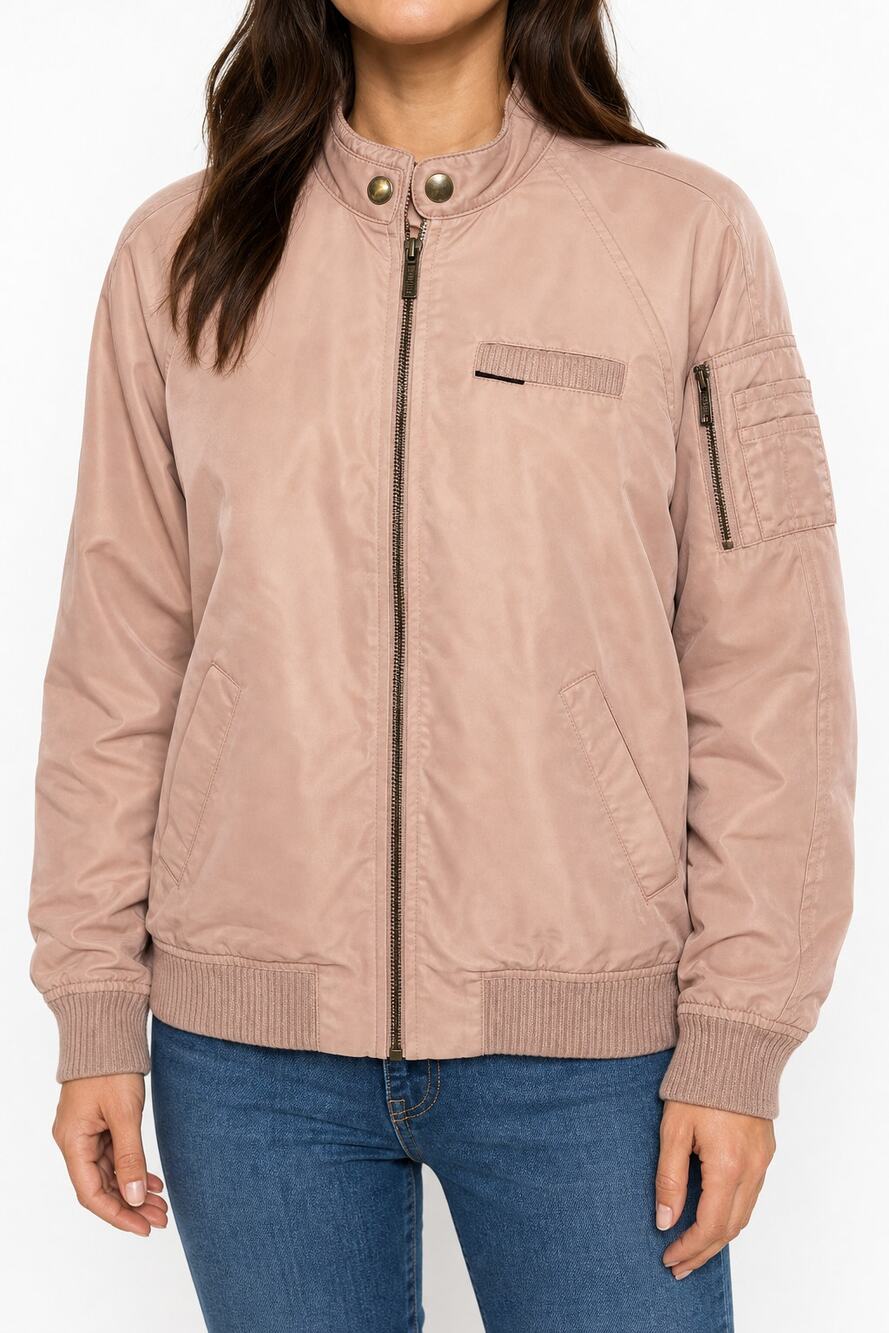 Members Only Girls Satin Bomber Jacket Pink Blush 14/16 80s 90s Preppy Retro